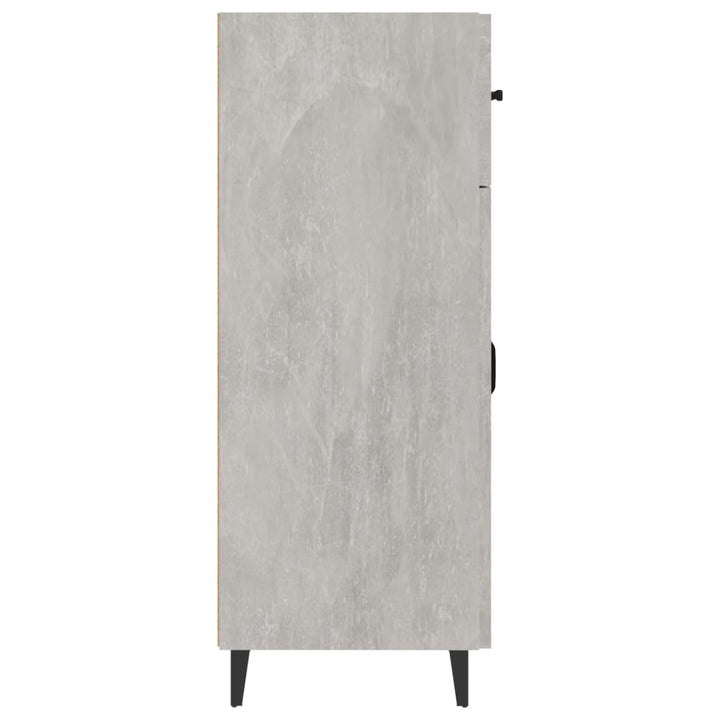 skænk 69,5x34x90 cm konstrueret træ betongrå