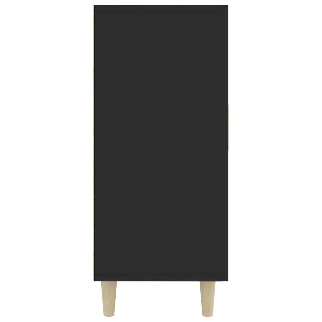 skab 90x34x80 cm konstrueret træ sort