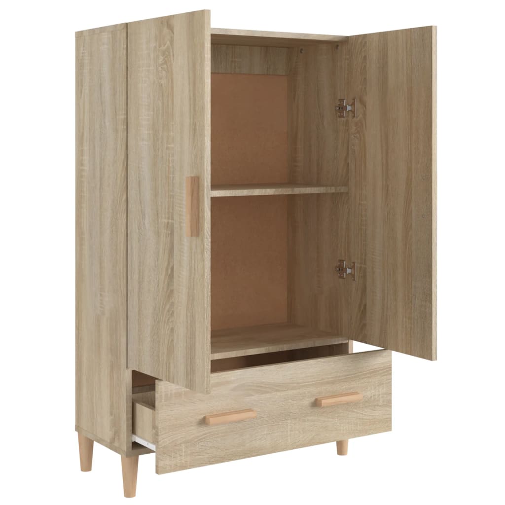 skab 70x31x115 cm konstrueret træ sonoma-eg