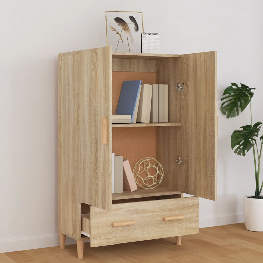 skab 70x31x115 cm konstrueret træ sonoma-eg