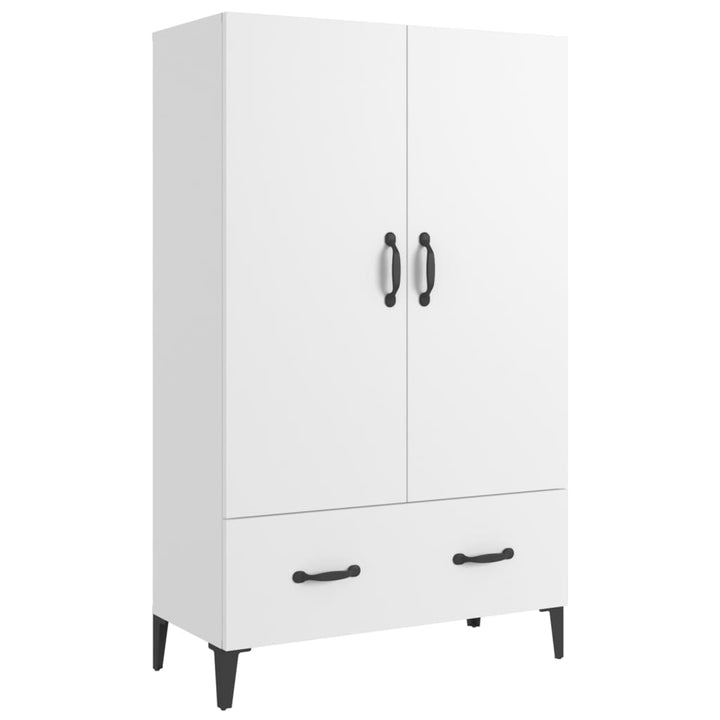 skab 70x31x115 cm konstrueret træ hvid