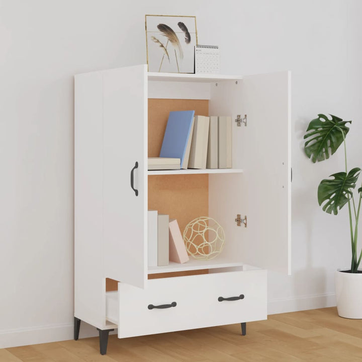 skab 70x31x115 cm konstrueret træ hvid