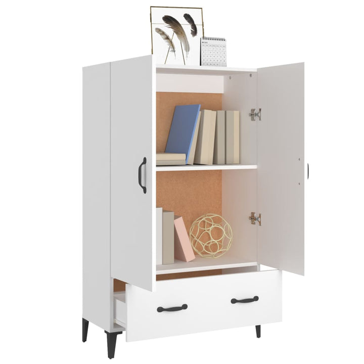 skab 70x31x115 cm konstrueret træ hvid