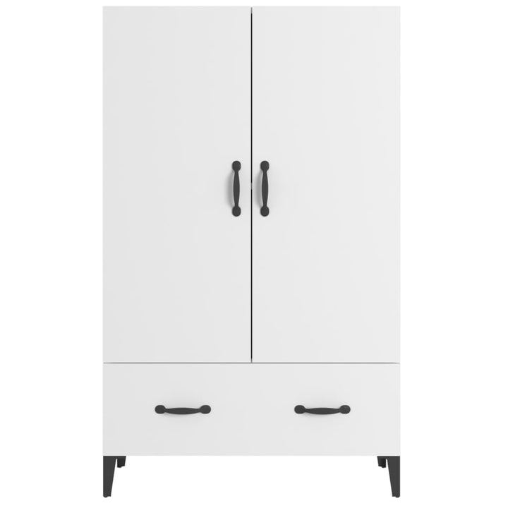 skab 70x31x115 cm konstrueret træ hvid