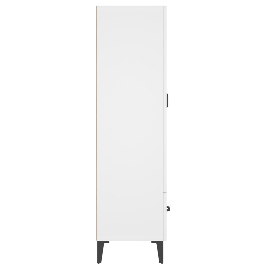 skab 70x31x115 cm konstrueret træ hvid