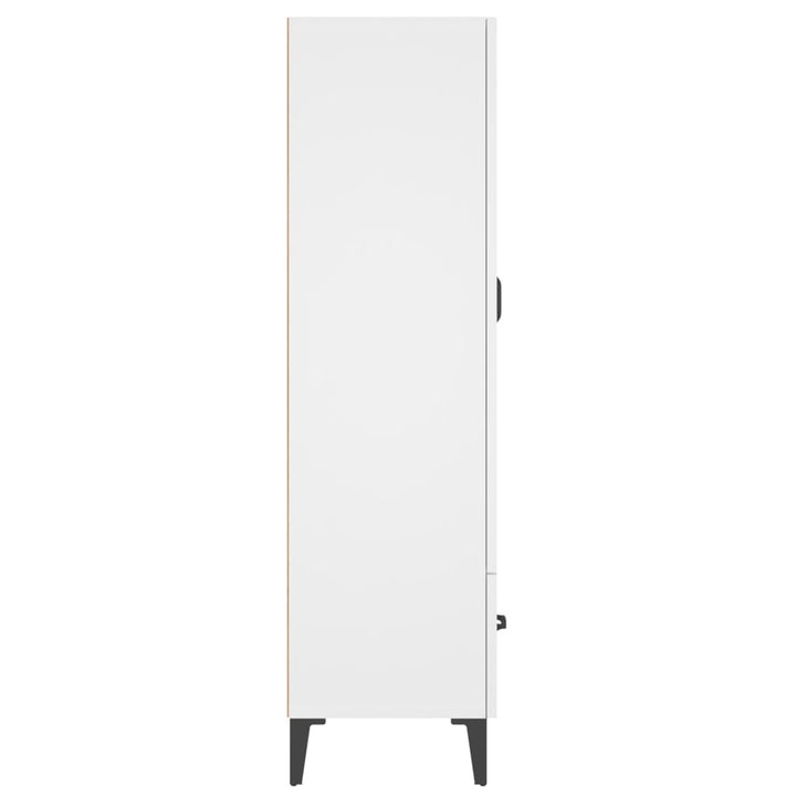 skab 70x31x115 cm konstrueret træ hvid
