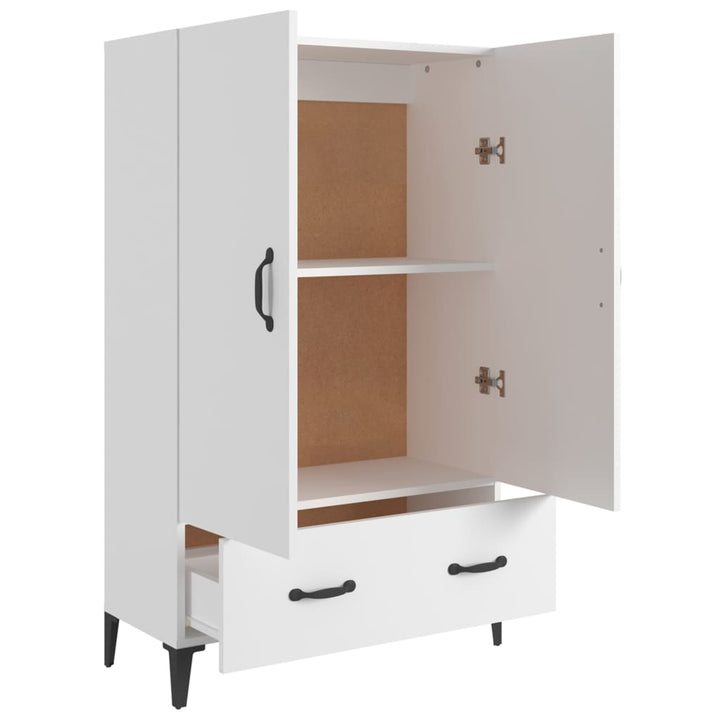 skab 70x31x115 cm konstrueret træ hvid