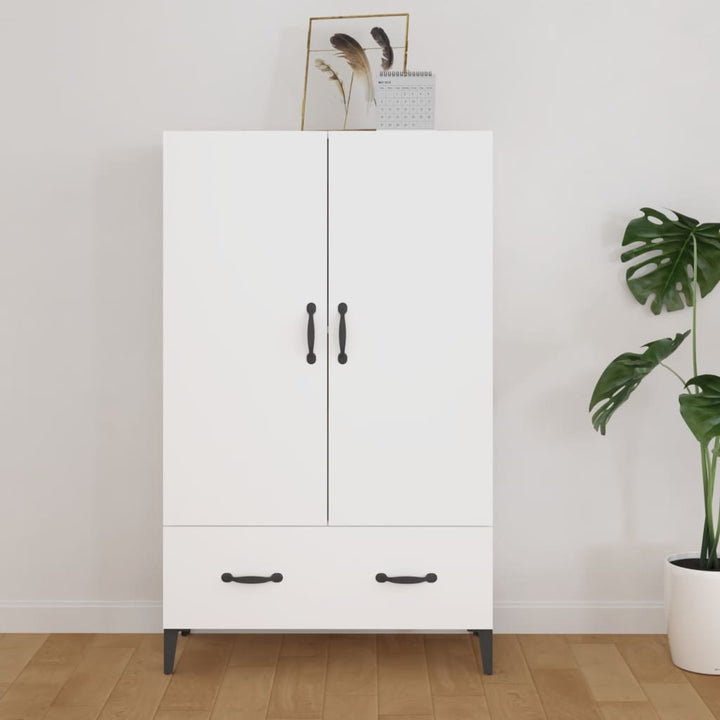 skab 70x31x115 cm konstrueret træ hvid