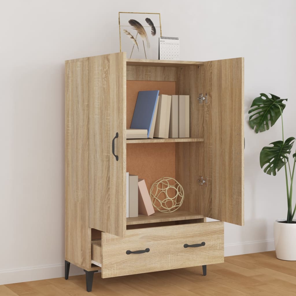 skab 70x31x115 cm konstrueret træ sonoma-eg