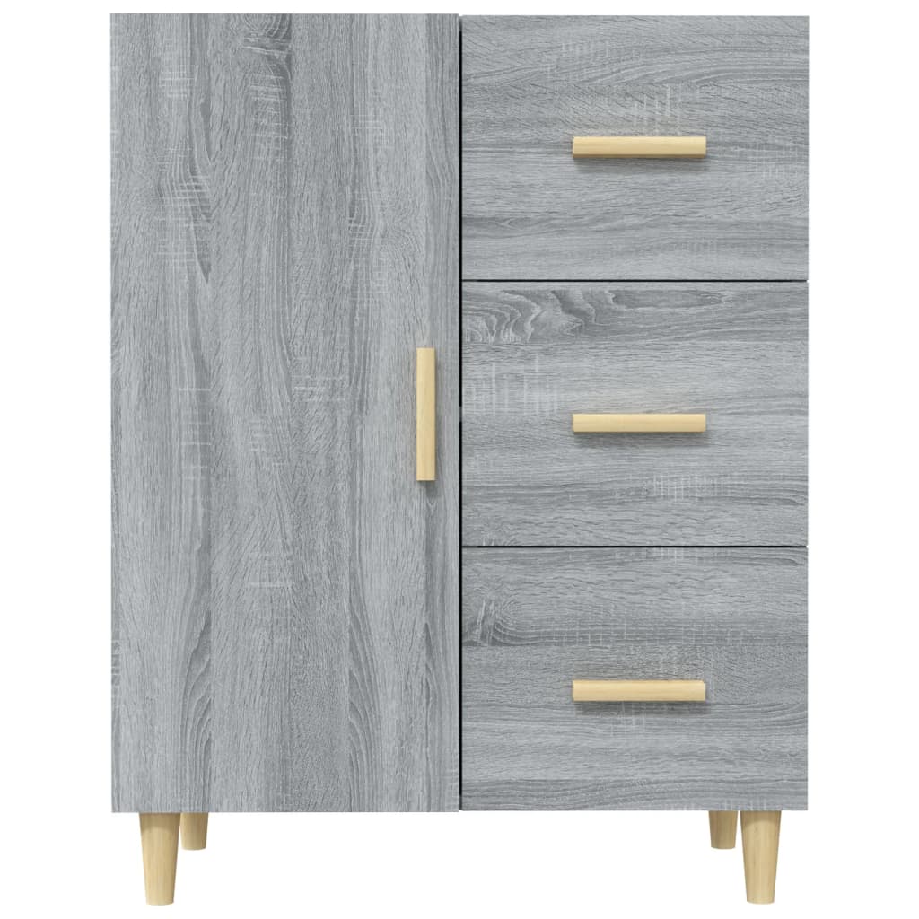skænk 69,5x34x90 cm konstrueret træ grå sonoma-eg
