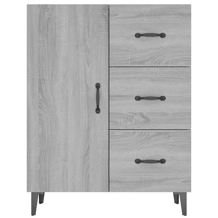 skænk 69,5x34x90 cm konstrueret træ grå sonoma-eg