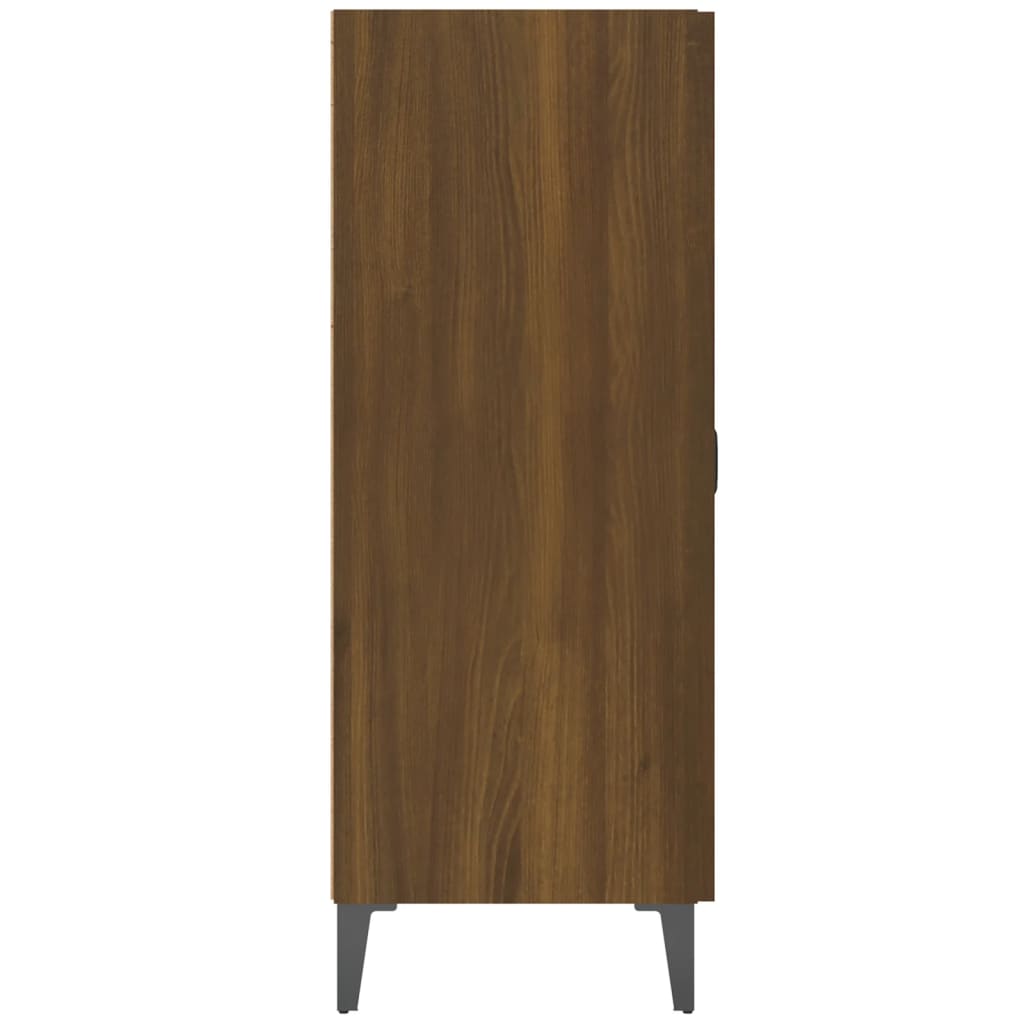 skænk 69,5x34x90 cm konstrueret træ brun egetræsfarve