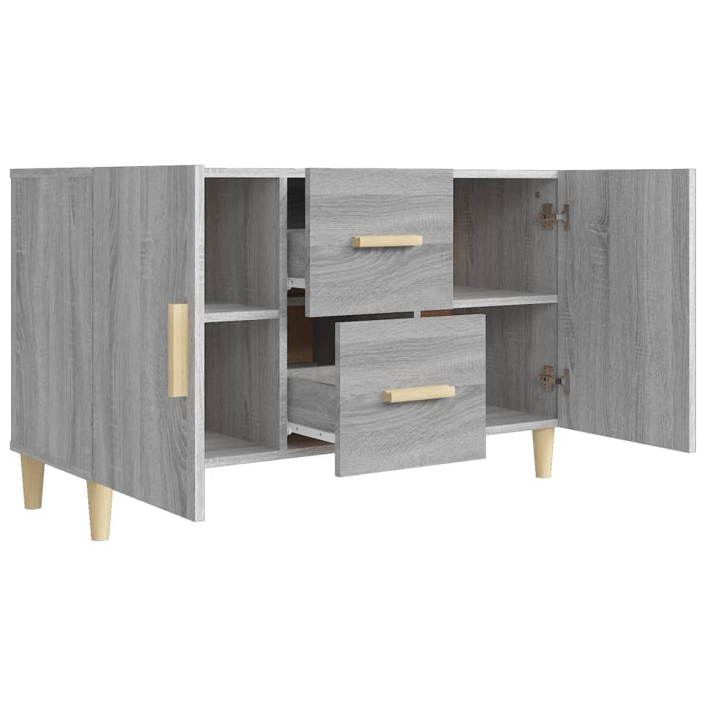 skænk 100x36x60 cm konstrueret træ grå sonoma-eg