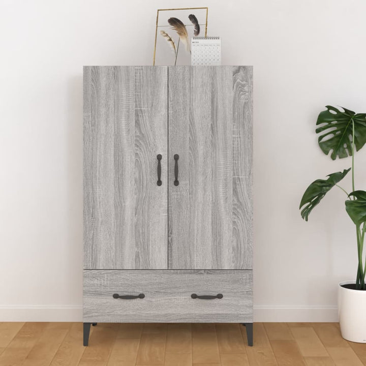 skab 70x31x115 cm konstrueret træ grå sonoma-eg