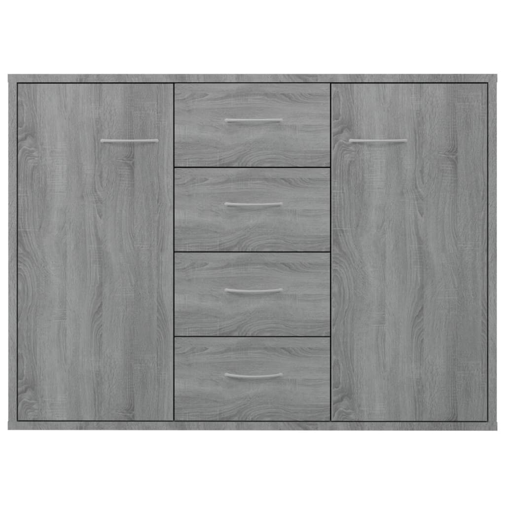 skænk 88x30x65 cm konstrueret træ grå sonoma-eg