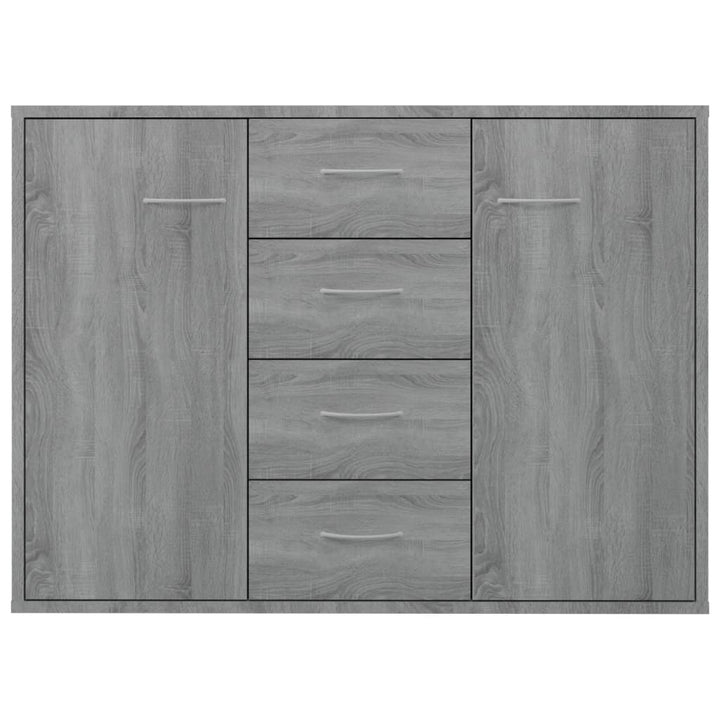 skænk 88x30x65 cm konstrueret træ grå sonoma-eg