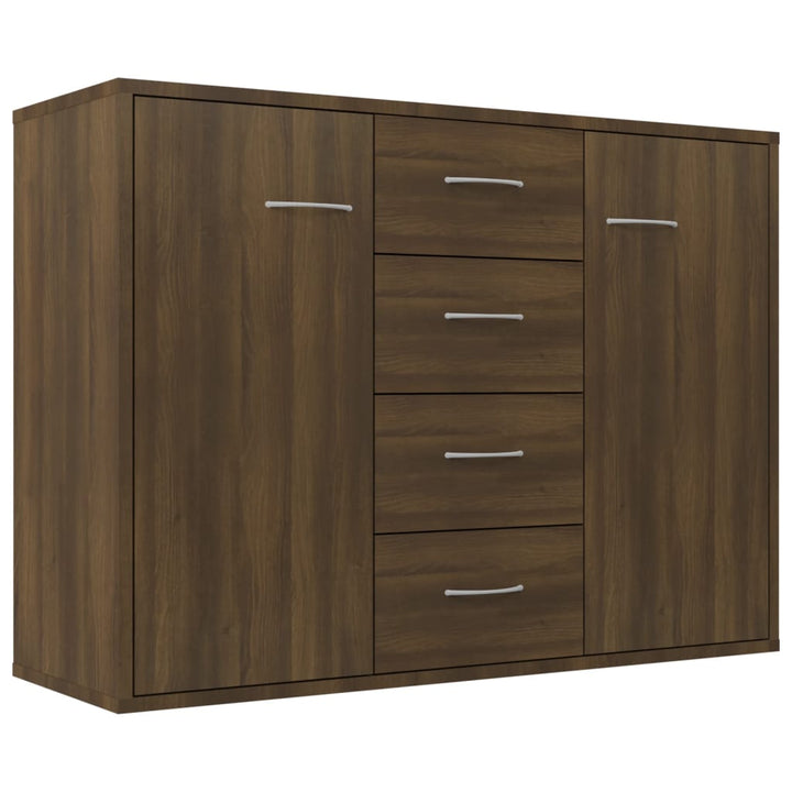 skænk 88x30x65 cm konstrueret træ brun egetræsfarve