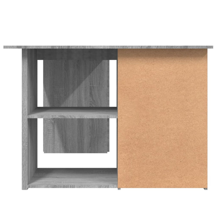 skrivebord 145x100x76 cm konstrueret træ grå sonoma-eg