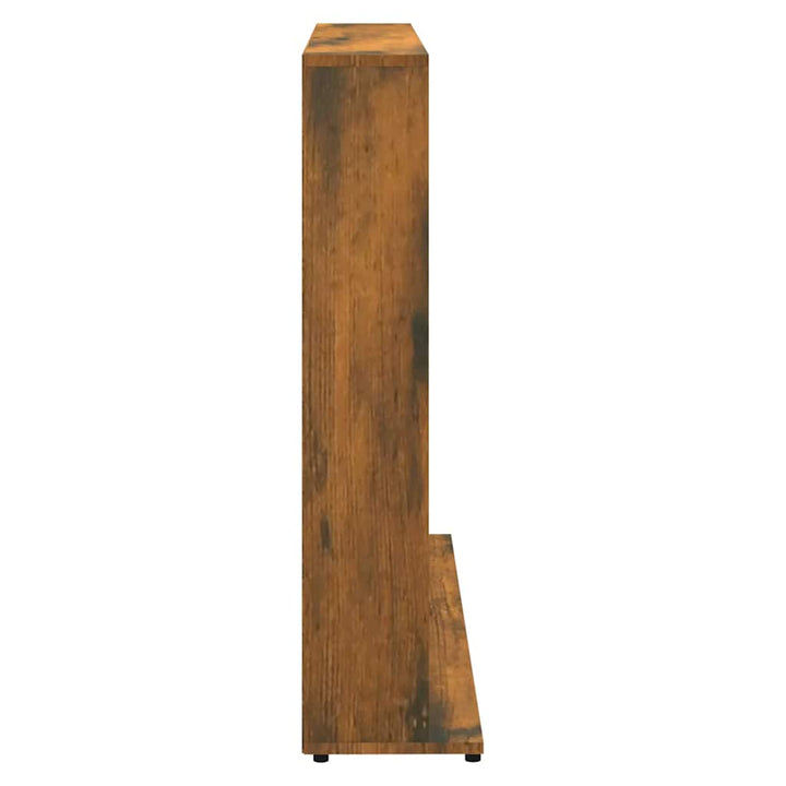 cd-reol 100x23x89,5 cm konstrueret træ røget egetræsfarve