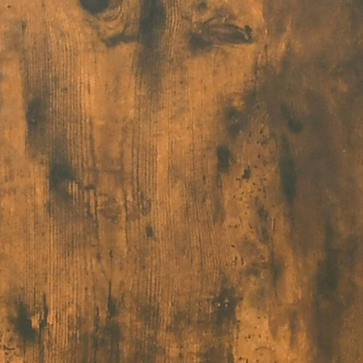 badeværelsesskab + spejl 80x20,5x64 cm konstrueret træ røget eg
