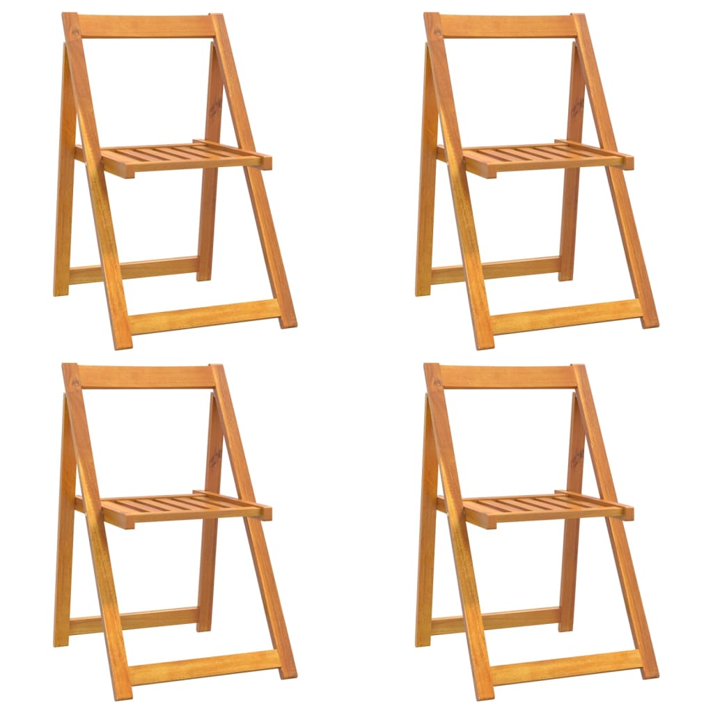 foldbare havestole 4 stk. massivt akacietræ