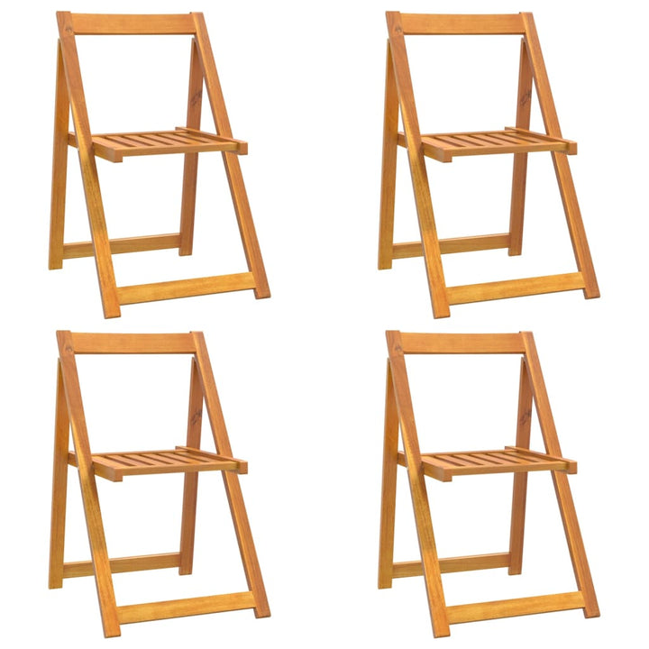 foldbare havestole 4 stk. massivt akacietræ