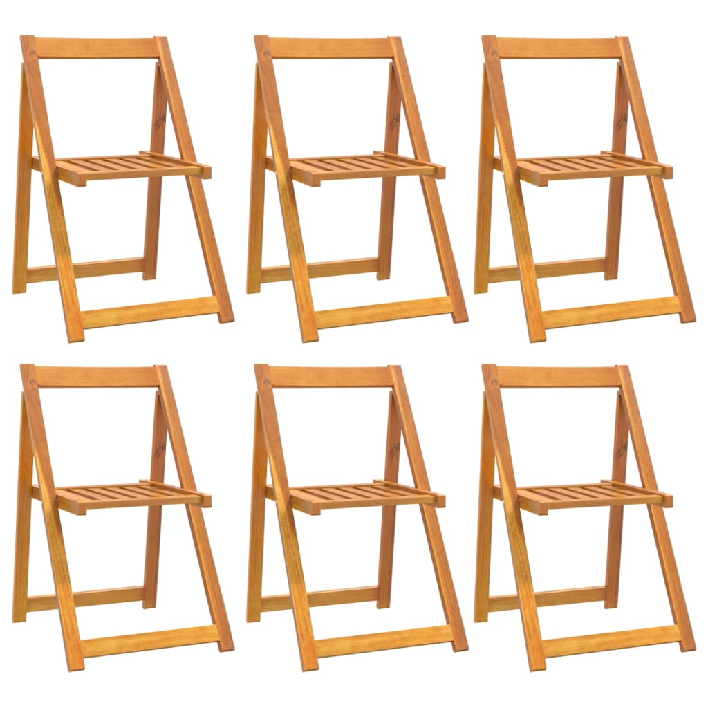 foldbare havestole 6 stk. massivt akacietræ