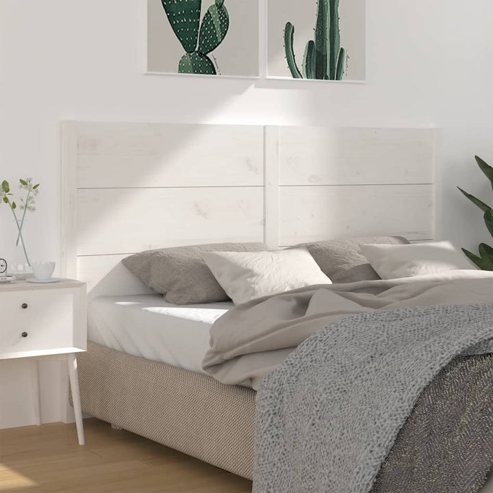 sengegærde 141x4x100 cm massivt fyrretræ hvid