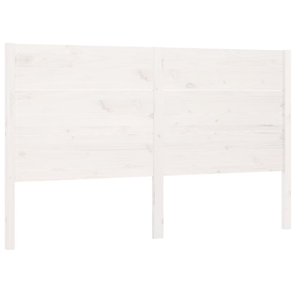 sengegærde 156x4x100 cm massivt fyrretræ hvid