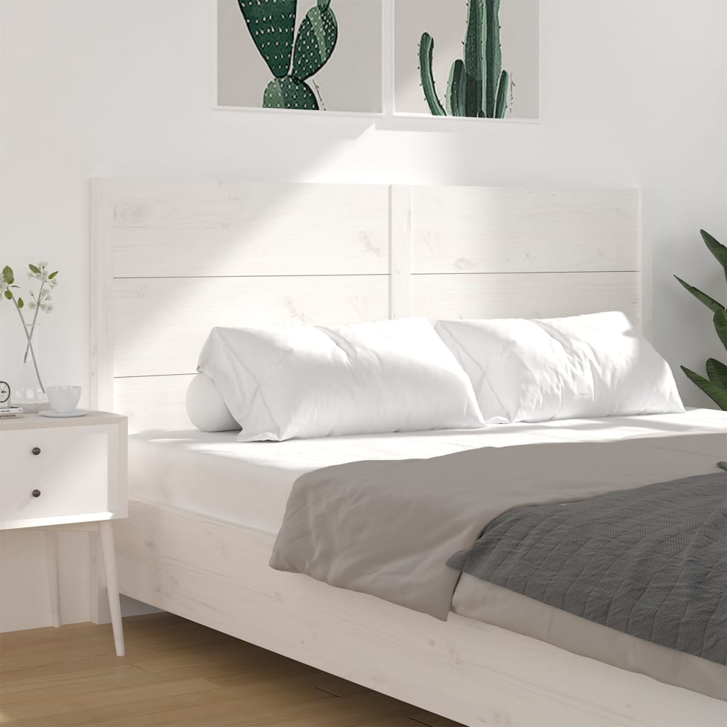 sengegærde 156x4x100 cm massivt fyrretræ hvid