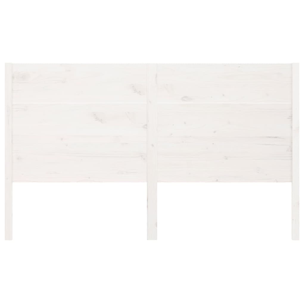 sengegærde 206x4x100 cm massivt fyrretræ hvid