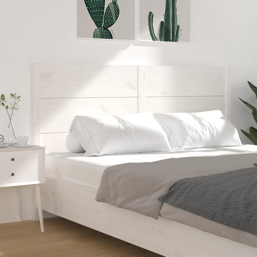sengegærde 206x4x100 cm massivt fyrretræ hvid