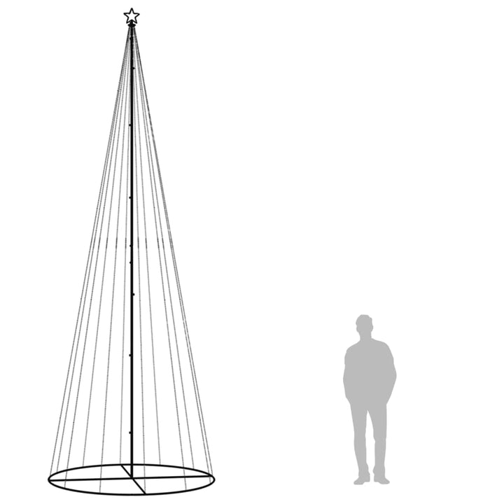 kegleformet juletræ 160x500 cm 732 LED'er varmt hvidt lys