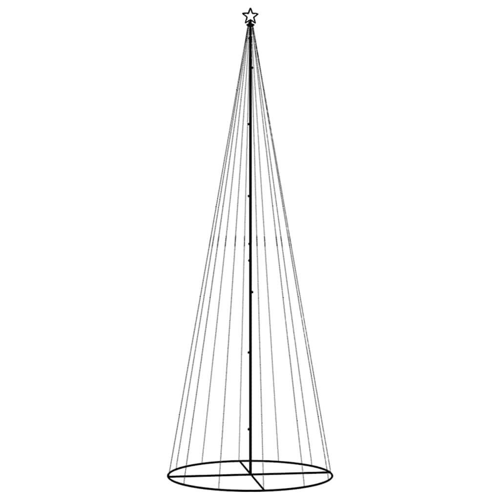 kegleformet juletræ 160x500 cm 732 LED'er blåt lys