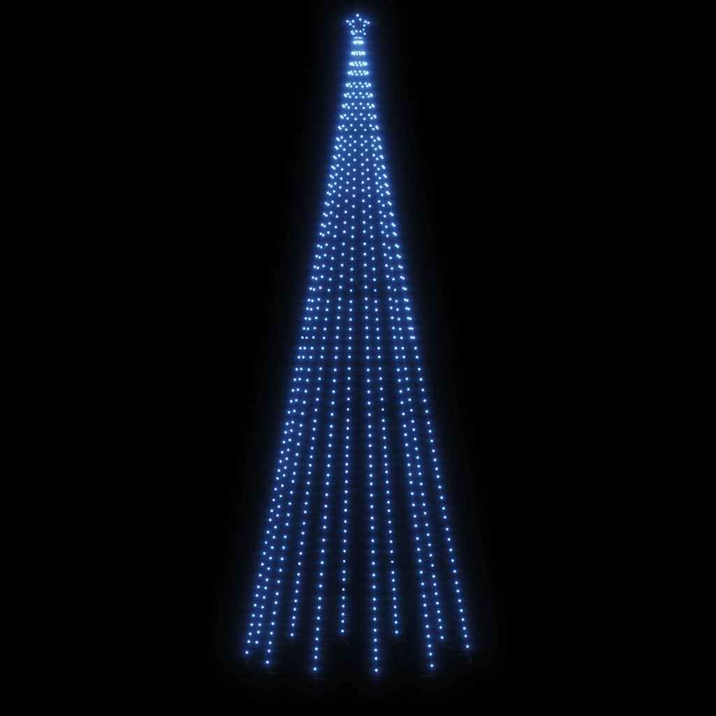 kegleformet juletræ 160x500 cm 732 LED'er blåt lys