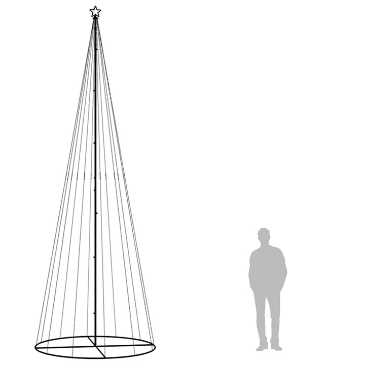 kegleformet juletræ 160x500 cm 732 LED'er blåt lys