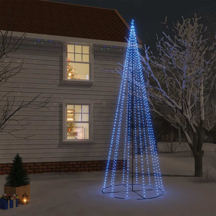 kegleformet juletræ 160x500 cm 732 LED'er blåt lys