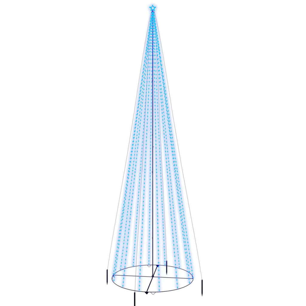 kegleformet juletræ 230x800 cm 1134 LED'er blåt lys