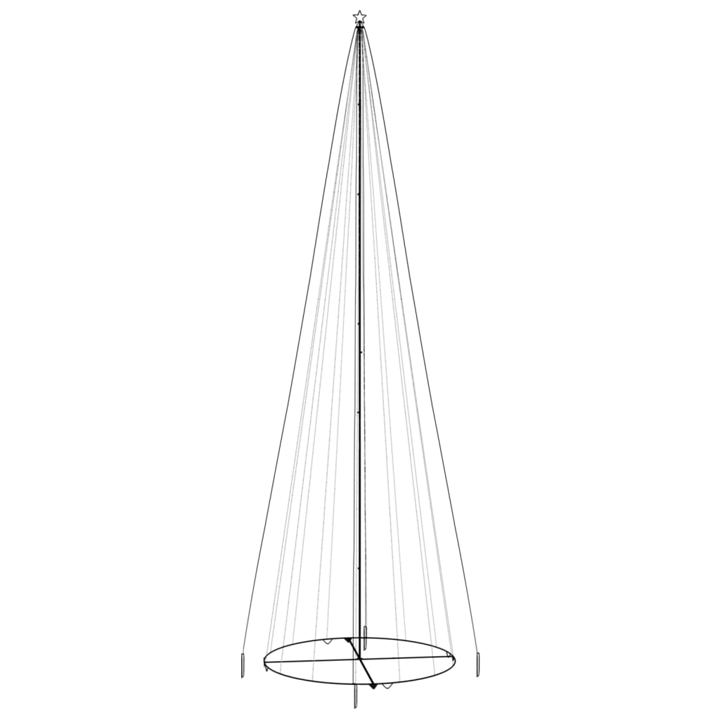 kegleformet juletræ 230x800 cm 1134 LED'er blåt lys