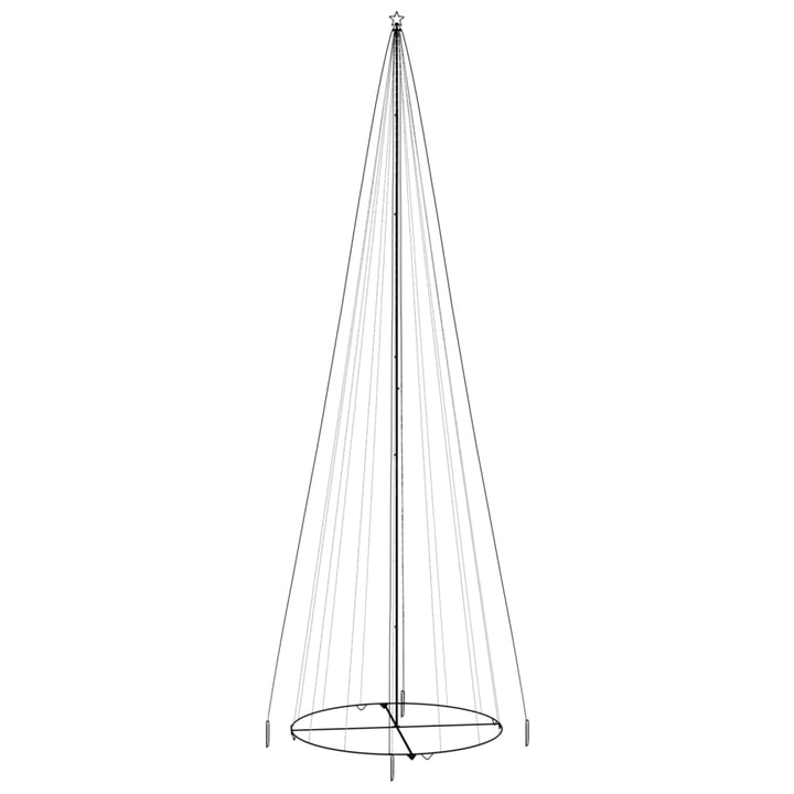 kegleformet juletræ 230x800 cm 1134 LED'er blåt lys