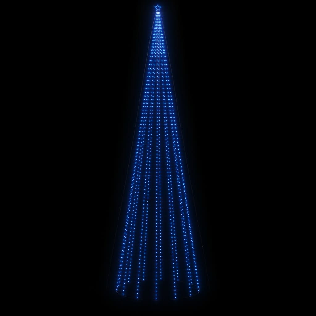 kegleformet juletræ 230x800 cm 1134 LED'er blåt lys