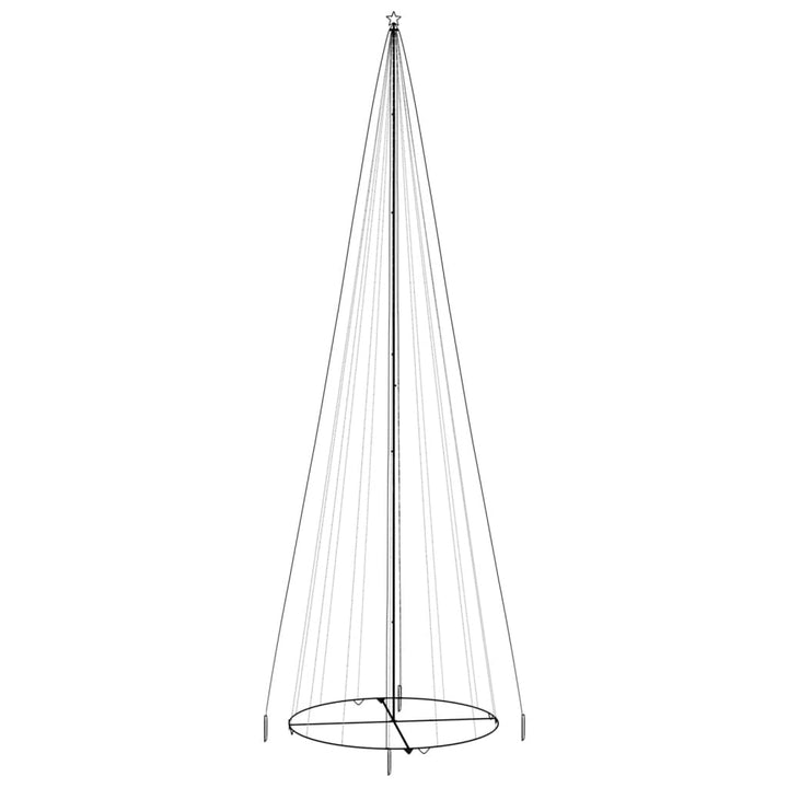 kegleformet juletræ 230x800 cm 1134 LED'er farverigt lys
