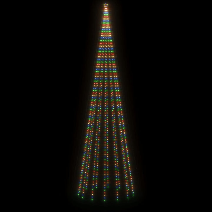 kegleformet juletræ 230x800 cm 1134 LED'er farverigt lys