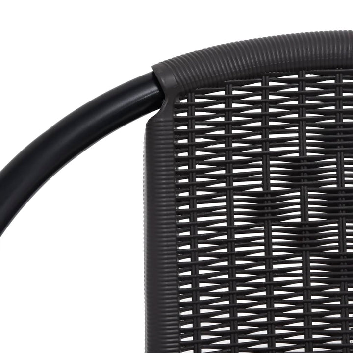 havestole 6 stk. 110 kg plastikrattan og stål