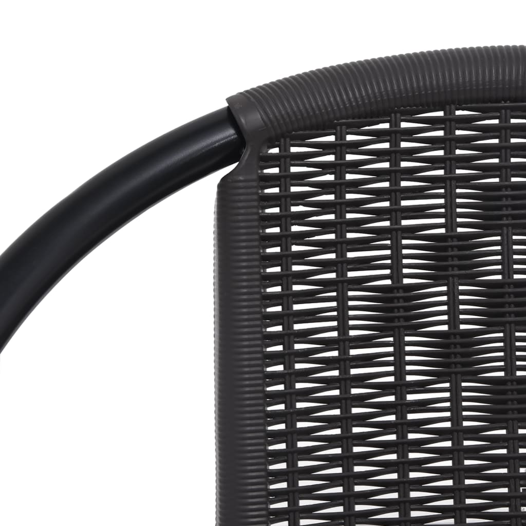 havestole 8 stk. 110 kg plastikrattan og stål