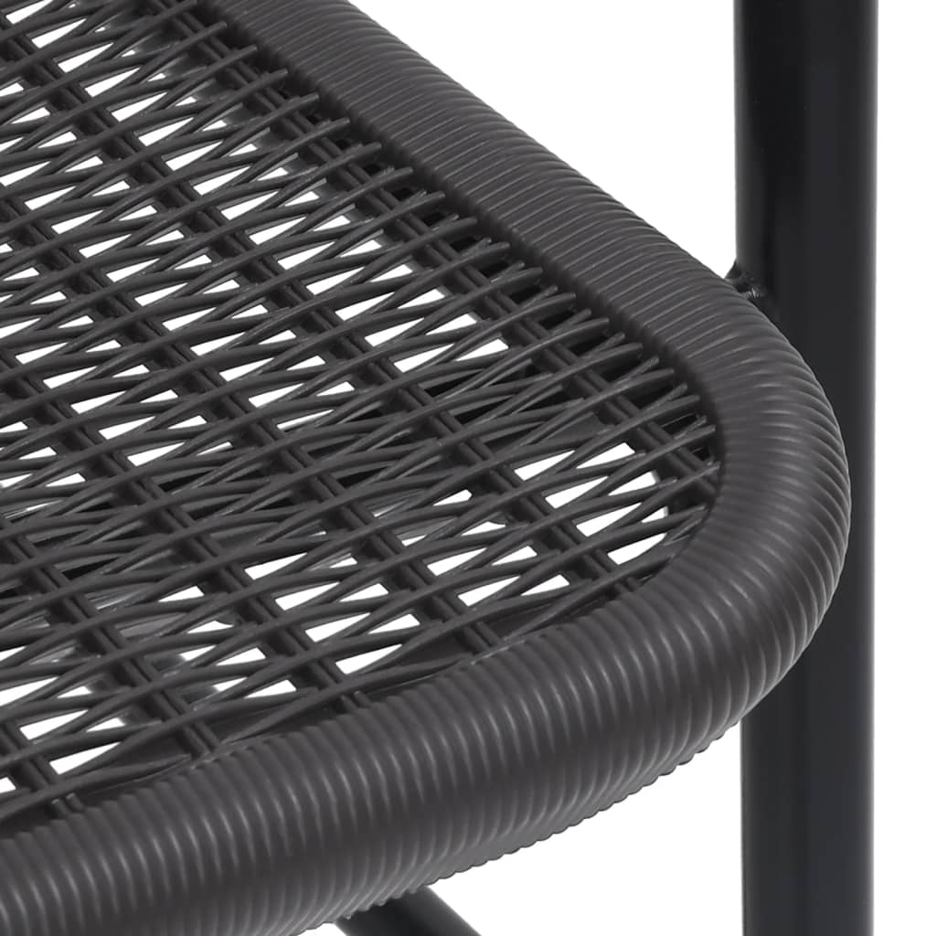 havestole 8 stk. 110 kg plastikrattan og stål