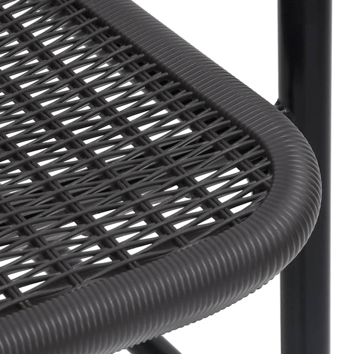 havestole 8 stk. 110 kg plastikrattan og stål