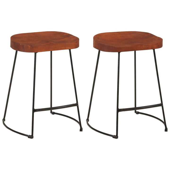 Gavin-barstole 2 stk. 45x38x53 cm massivt mangotræ