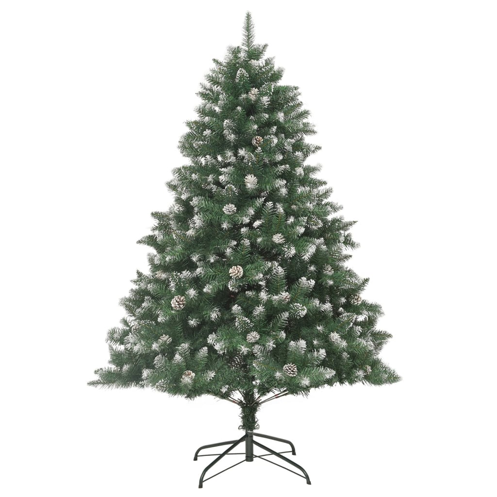 kunstigt juletræ med juletræsfod 210 cm PVC