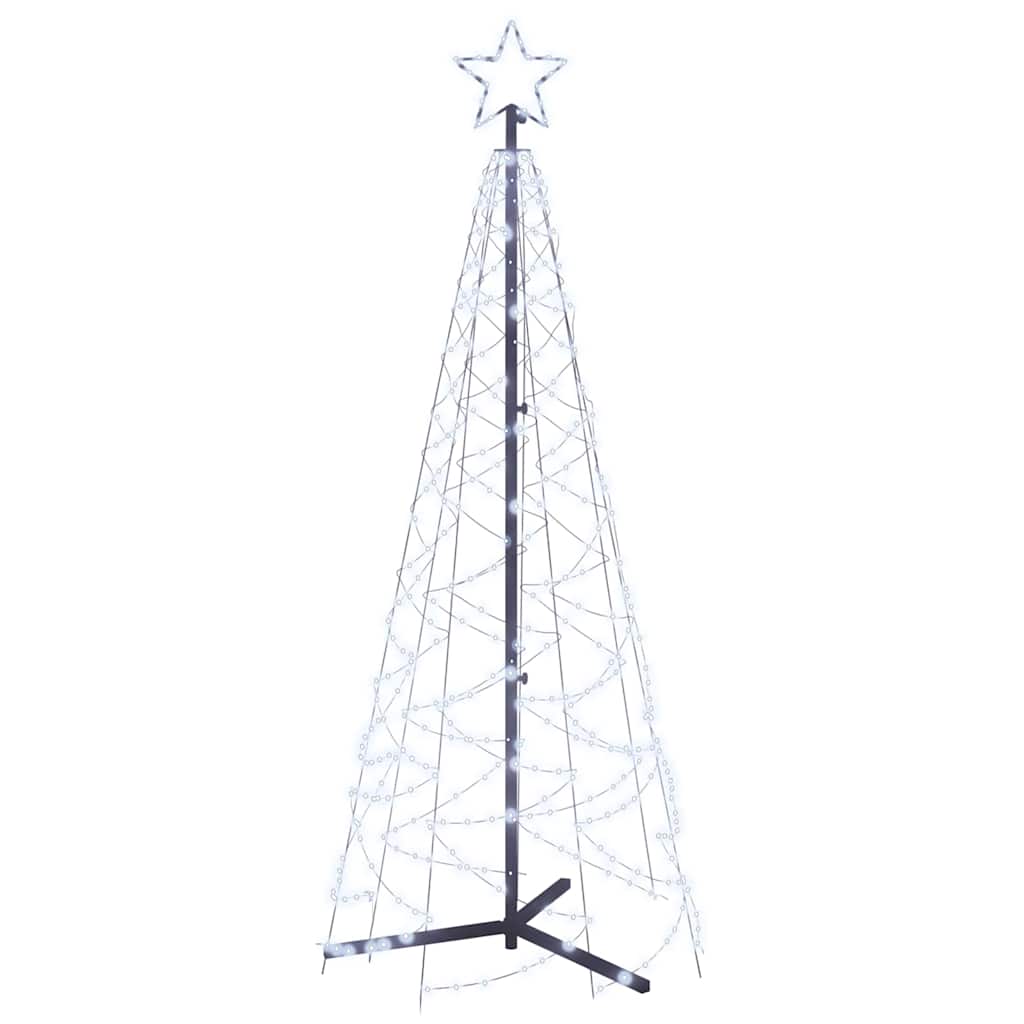 kegleformet juletræ 70x180 cm 200 LED'er kold hvid